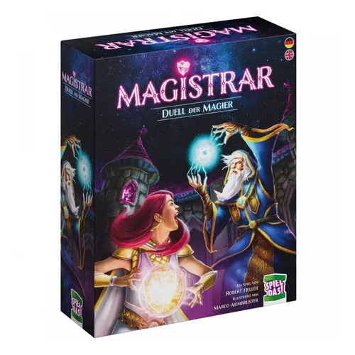 Magistrar: Strategisches Zweipersonenspiel - Gesellschaftsspiel für 2 Spieler, schnelle Spieldauer von nur 15 Minuten, mit innovativen Mechanismen wie Arbeiterplatzierung und Set-Sammlung, ideal für Fantasiefans.