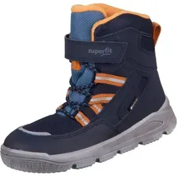 Superfit Jungen Mars Gore-Tex Schneestiefel, Blau Orange 8000, 30 EU - Wanderschuhe mit warmem Futter, wasserdichtem Gore-Tex und flexibler PU-Sohle für optimalen Komfort und Halt im Winter.