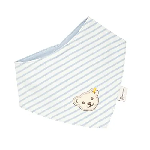 Steiff Unisex Baby Basic Halstuch GOTS, Celestial Blue, One Size