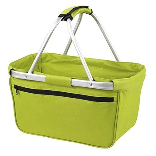 HALFAR EINKAUFSKORB KORB TASCHE SHOPPER BASKET 6 FARBEN, 45 x 25 x 25 cm, Light Green