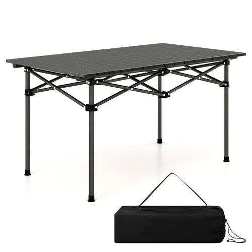 Klappbarer Campingtisch aus Aluminium – Tragbarer Picknicktisch 95 x 55 x 50 cm - Praktischer Klapptisch für Camping und Outdoor-Aktivitäten. Leicht und tragbar, mit einer stabilen Aluminium-Konstruktion und einem Gewicht von nur 60 kg. Inklusive Tragetasche für einfachen Transport.