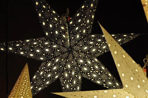 Starlightz Leuchtstern Cristal black schwarz Stern Papier Weihnachtstern