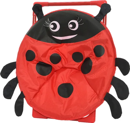 Klappstuhl Moonchair Kinder Marienkäfer 52x42x48cm - Gartenstuhl für Kinder im Marienkäfer-Design, leicht und faltbar, ideal für Garten, Camping oder Ausflüge - sicherer Sitzplatz für Komfort und Spaß.