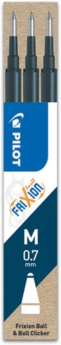 PILOT Frixion 07 / 0,35 mm - blau-schwarz - 3er-Pack
