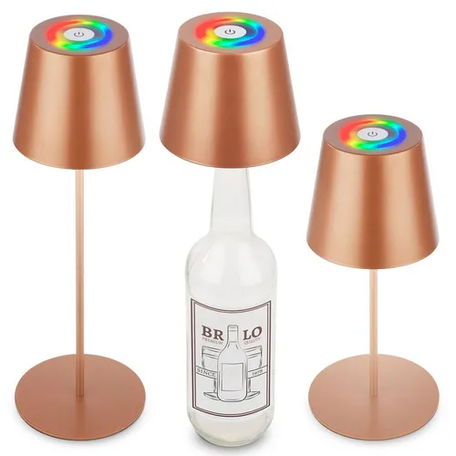 Brilo Tischleuchte 3 in 1 RGB mit Flaschenaufsatz