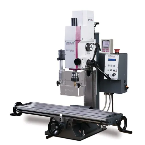 Optimum Bohr-Fräsmaschine MH 20VLD - Fräsen - Präzise Bohr- und Fräsarbeiten in einem Gerät, ideal für Hobby- und Profihandwerker mit kompaktem Design.
