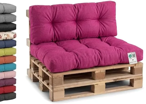 Gutekissen® Palettenkissen 120x60 cm in Pink in pink von Gutekissen