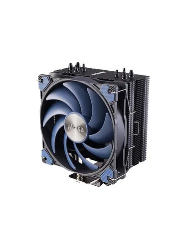 Akasa Alucia H4 CPU Kühler - Effizienter CPU Kühler mit 120mm PWM Lüfter und 4 Kupfer Heatpipes, ideal für Intel und AMD Prozessoren, unterstützt bis zu 185W TDP für optimale Kühlung.
