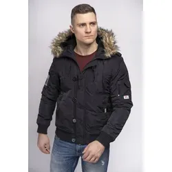 Lonsdale London Jarreth Männer Winterjacke schwarz - Funktionsjacke aus 100% Polyester mit Kapuze und normalem Ärmel, langlebig und perfekt für Streetwear-Looks in der kalten Jahreszeit.