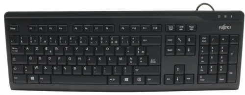 Fujitsu KB410 Slim Keyboard PS/2 Black France AZERTY von Fujitsu