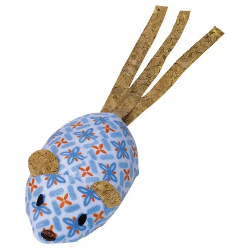 Nobby Katzenspielzeug Plüschmaus 20 cm blau mit Catnip Spielzeug Katze Maus