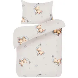 Bestlivings Kinder Bettwäsche 100x135cm / 40x60cm - Bärchen Beige