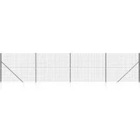 vidaXL Maschendrahtzaun mit Bodenhülsen Anthrazit 2,2x10 m - Metallzaun aus verzinktem Stahl mit PVC-Beschichtung, langlebig und korrosionsbeständig. Ideal für sichere Grundstücke oder Tiergehege. Flexibles, zuschneidbares Design für individuelle Anpassungen.