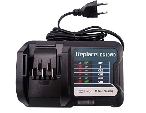 Ersatz Ladegerät für Makita Ladegerät 10.8V 12V DC10WD DC10SB DC10WC Kompatibel mit Makita Akku BL1015 BL1016 BL1021B BL1041B BL1020B BL1040B