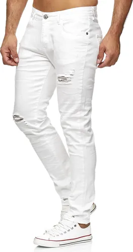 Red Bridge Herren Slim-Fit Jeanshose Destroyed Weiß - Moderne Herren Jeans im Slim-Fit mit modischen Destroyed- und Ripped-Effekten. Hoher Tragekomfort und optimale Passform für einen trendbewussten Look.