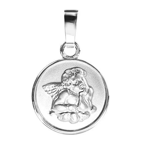 JEVELION Schutz-Engel-Anhänger Silber-Anhänger 925 Sterling Silber für Damen, Herren und Kinder als Kettenanhänger + Schmuck-Etui
