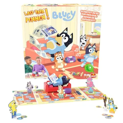 Goliath – Lass Papa Pennen! BLUEY – Brettspiel für Kinder ab 4 Jahren