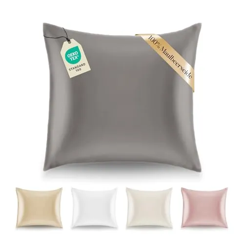 Kissenbezüge Seide in silber von Dreamzie