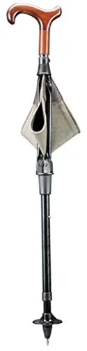 Stock-Fachmann® Jagdsitzstock Sitzstock Mit Derbygriff Aus Buche Höhenverstellbar