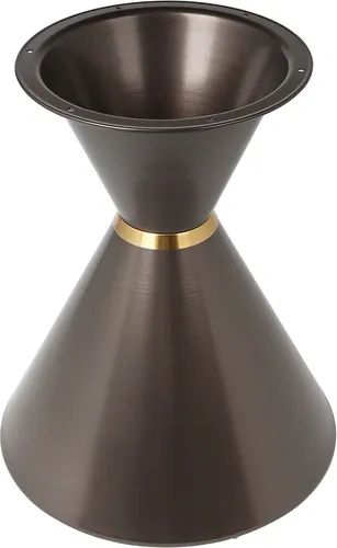 Metall Tischgestell DIY Sanduhrform Tischbasis H: 49 cm Braun Ohne Platte