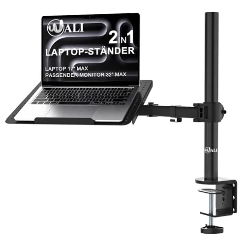 WALI Laptop Halterung für Schreibtisch – Ergonomisch & Voll Verstellbar für 17 Zoll Laptops