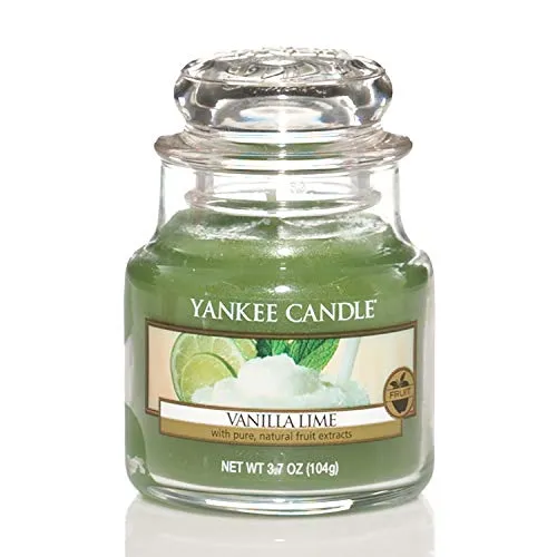 Yankee Candle Duftkerze im Glas (klein) | Vanilla Lime | Brenndauer bis zu 30 Stunden| Kleine Kerze im Glas