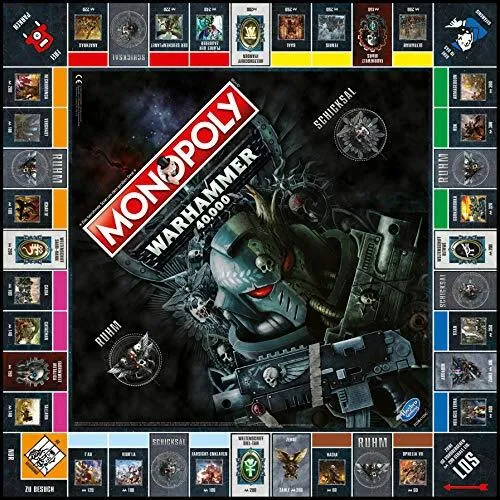 Monopoly Warhammer 40,000 - Brettspielklassiker für Fantasy-Fans, erlebe die dystopische Zukunft des Strategiespiels