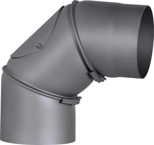 Firefix RD150/B Ofenrohrbogen, Schwarz - Aschesauger-Zubehör, verstellbar von 0-90 Grad mit Reinigungstür für einfache Wartung und umweltfreundlichem Lack, ideal zur Kombination mit anderen FIREFIX-Ofenrohren.
