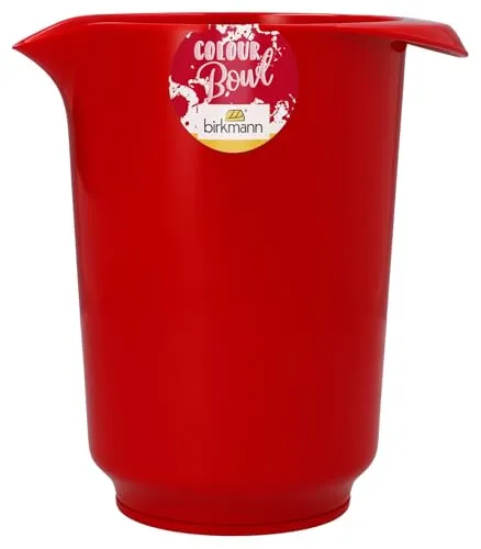 Birkmann, 708143, Rühr- und Servierschüssel, rot, 1,5 Liter, standfest, kratzfest, nachhaltig, hochwertige Qualität, modernes Design