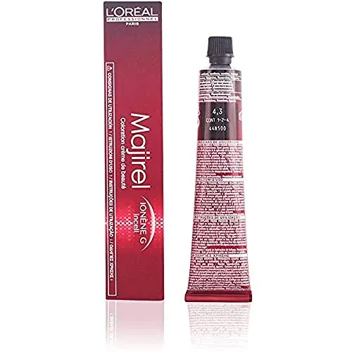 L'Oréal Professionnel L'Oréal Majirel 4,3 Mittelbraun Gold - Goldgrundton, 1er Pack (1 x 50 ml)