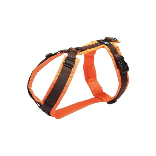 AnnyX Hunde-Geschirr Brustgeschirr Protect - gut sichtbar, einstellbar - Weiteres Autozubehör für Hunde, sorgt für gleichmäßige Druckverteilung und Sicherheit im Auto, ideal für kleine Hunde mit einem Brustumfang von 43-52 cm.