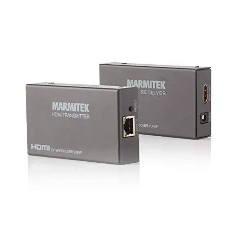Marmitek MegaView 90 HDMI Extender LAN - HiFi-Kabel, ermöglicht die Übertragung von HDMI-Signalen bis zu 120m über bestehendes Netzwerk mit Plug & Play, ideal für mehrere Räume und unterstützt 1080p Full HD.
