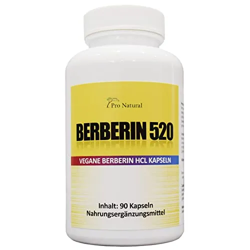 Berberin 520 mg I 90 Kapseln hochdosiert I 100% Vegan I Premiumqualität