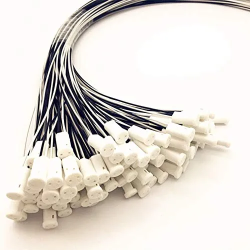 N 20 Stück G4 Lampenfassungen, G4 Sockel, mit Keramik Halter, für Quarz-Leuchtmittel, Halogen-Leuchtmittel, LED-Leuchten, Gitter Lichter, Bay Lights, LED Deckenleuchten