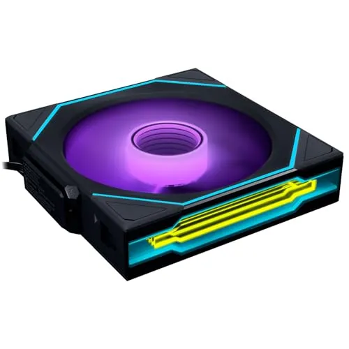 LIAN 12SLIN1W1B - UNI FAN SL-INF Kabellos 120 mm - Gehäuselüfter 120 - 140 mm mit kabelloser Steuerung für Lüftergeschwindigkeit und beeindruckende RGB-Beleuchtung, ideal für individuelle PC-Konfigurationen.