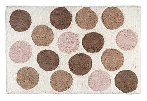 WENKO Badematte Tibet aus Bio-Baumwolle - Badematte & Badteppich aus 100% Bio-Baumwolle mit rutschhemmender Unterseite, waschbar bis 40 °C, ideal für ein sicheres und stilvolles Badezimmer.