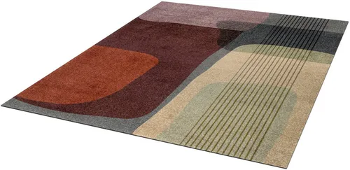 wash+dry Fußmatte Arcadia 140x200cm - Bunte, waschbare Innenmatte - Hochflorige Fußmatte für Innenräume, rutschfest und trittschalldämmend, ideal für Allergiker und Tierbesitzer, bis 60 Grad waschbar.