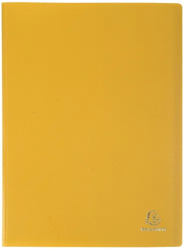 Sichtmappe aus weichem PP 300µ mit 20 gekörnten Hüllen, blickdicht, A4 - Gelb