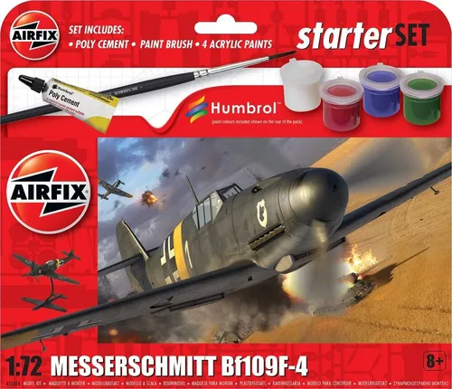 Airfix 1:72 A55014 Starter Set - Messerschmitt Bf109F-4 - NEU