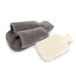 Vital Comfort Fußwärmer mit Wärmflasche, grau - Fußwärmer für wohlige Wärme und Entspannung, inklusive praktischer Wärmflasche für zusätzliche Gemütlichkeit.