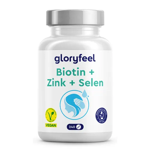 Biotin + Selen + Zink für Haut, Haare & Nägel* - 240 Tabletten hoch bioverfügbar