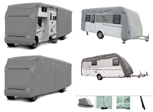 Schutzhülle für Wohnmobil/Wohnwagen - Abdeckplane 610 cm - Halb- & Ganzgaragen: Hochwertige Abdeckung schützt Ihr Fahrzeug vor Witterungseinflüssen und verlängert die Lebensdauer.