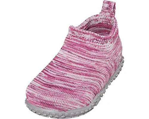 Playshoes Strick, Unisex-Kinder Niedrige Hausschuhe, Pink (Pink 18), 22/23 EU (6 Child UK)