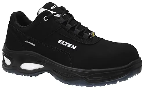 Sicherheitshalbschuh MILOW Low ESD S2 SRC Größe 42 - Schwarz - Arbeits- & Schutzkleidung mit rutschhemmender, elastischer Laufsohle und ESD-Schutz, ideal für elektrostatisch sensible Bereiche.