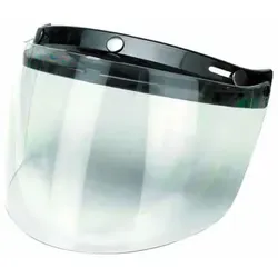 Kochmann 3-Knopf Visier für Jethelme klar - Motorrad-Headsets, hochwertiges klaren Visier für optimalen Durchblick und Sicherheit beim Fahren