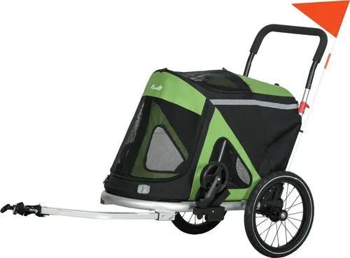 Hundeanhänger 2-in-1 Hundebuggy & Hundefahrradanhänger