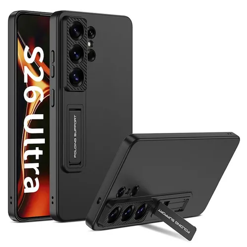 Handyhülle für Samsung Galaxy S26 Ultra Aufstellbar Kameraschutz Ständer Schwarz