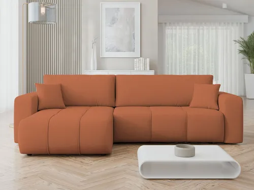Mirjan24 Ecksofa Orange, 5-Sitzer L-Form