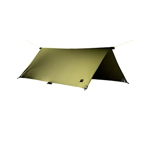 Tarp 2 285 x 300 cm - light olive - Zelte: Robustes Tarp in light olive, ideal zum Schutz vor Regen und Sonne bei Outdoor-Aktivitäten.