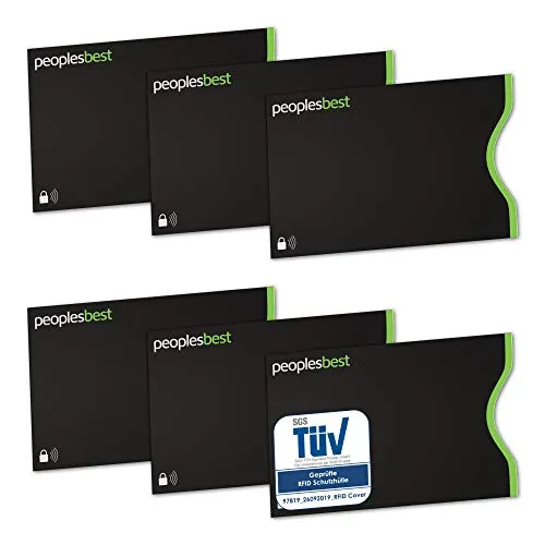 6er Set TÜV geprüfte RFID & NFC Blocker Kreditkarten-Schutzhülle